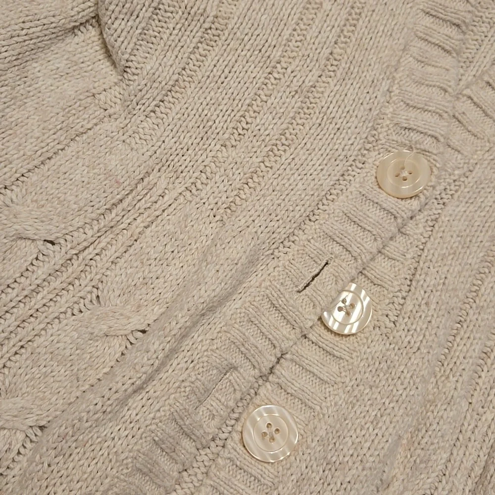 Justice Hooded Cableknit Cardigan Sz 14